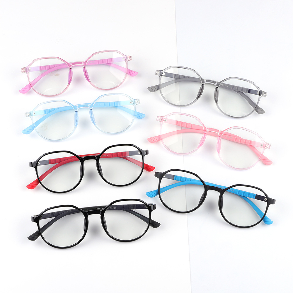 厂家供应新款硅胶儿童眼镜架上网课护眼硅胶鼻拖可弯曲9810