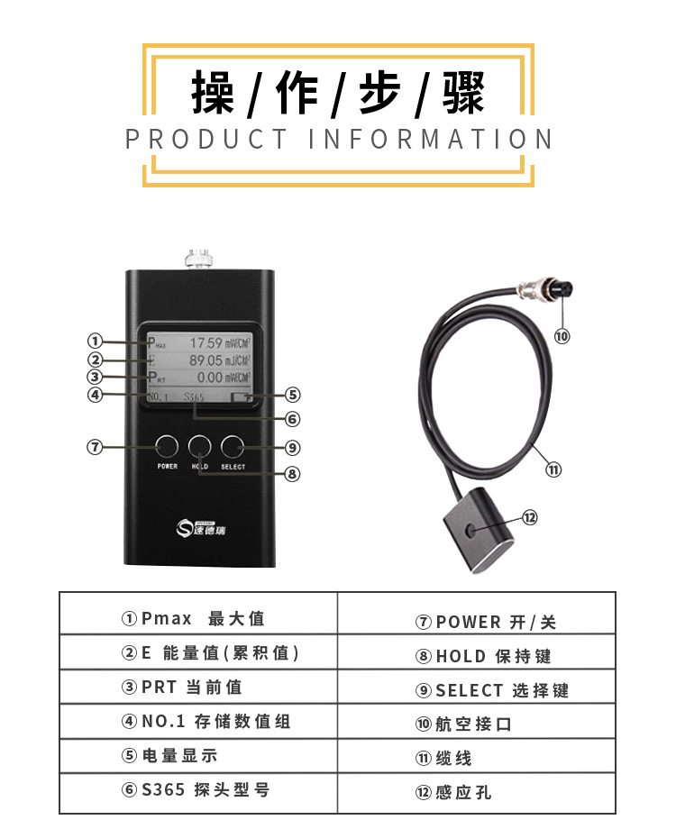 UV检测多功能紫外辐照计uv测试机UV能量测试仪uv辐照计SDR365