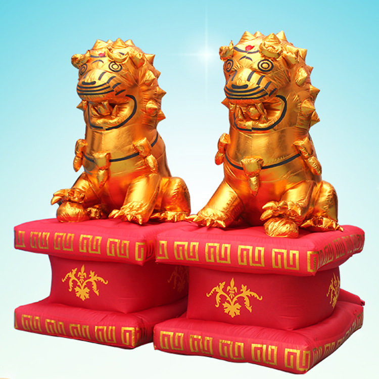开业庆典充气金狮子 十年老品牌 质量保障