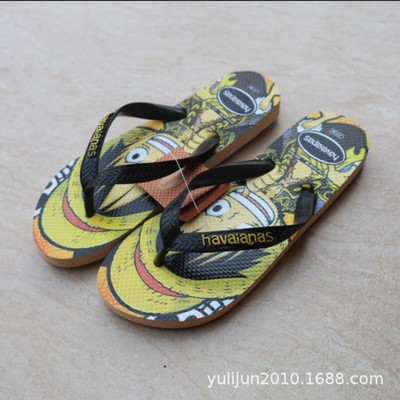 2020年夏季全橡胶海贼王树叶沙滩全家福男女童沙滩防滑耐磨人字拖|ms