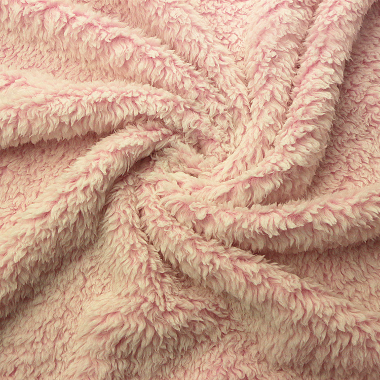 针织纬编摇粒起绒布背部满底印花舒棉绒双面羊羔绒梳棉绒舒棉绒布