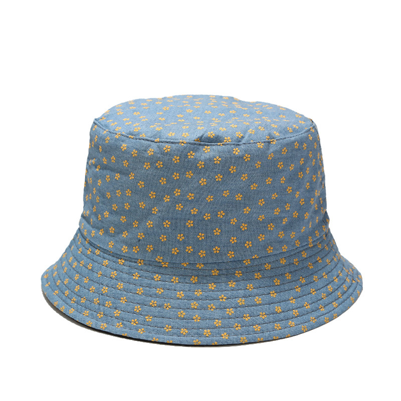Sombrero de Pescador Reversible con Estampado de Hojas de Arce, Estilo 2025, para Mujer, Protección Solar para Exteriores, Sombrero de Mezclilla