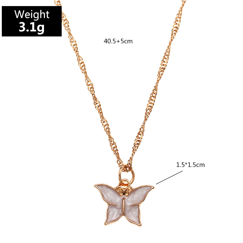 fashion simple butterfly necklace