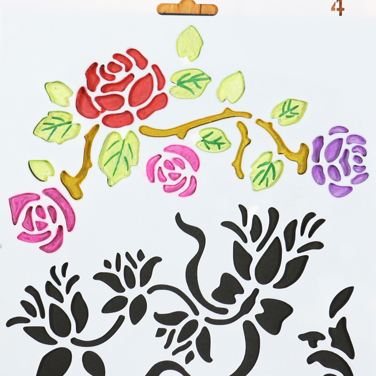 智贝主图_0绘画模板24款益智懒人B5模板尺镂空画板手抄报