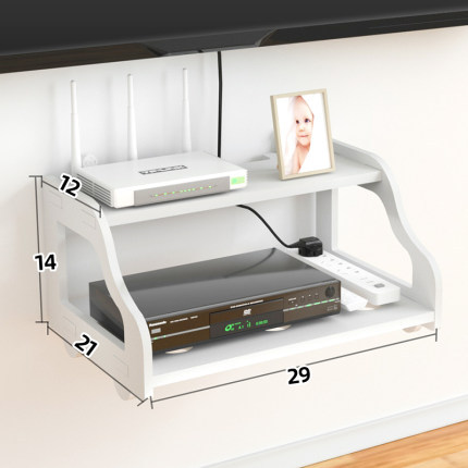 Directo de fábrica router rack TV Set-Top Box caja de almacenamiento montado en la pared ponche-libre montado en la pared WiFi rack