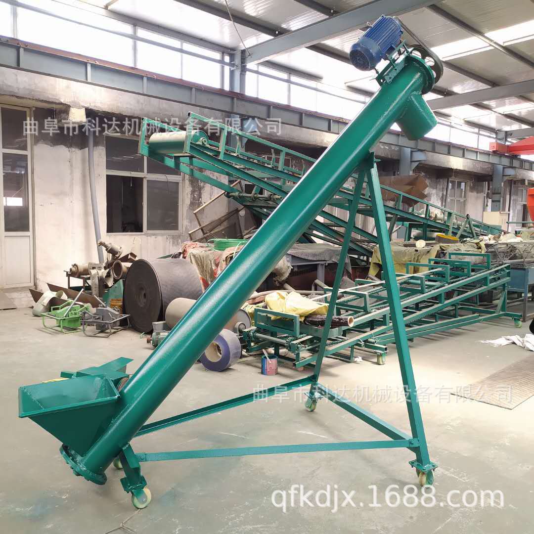 密封轴承氧化钙粉螺旋提升机提升到2.5米高的罐XWZF饲料提升机