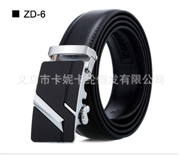 Cinturón de hombre de negocios de cuero 100% puro venta caliente hebilla automática para hombre