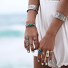 Ring, retro set, European style, boho style, on index finger