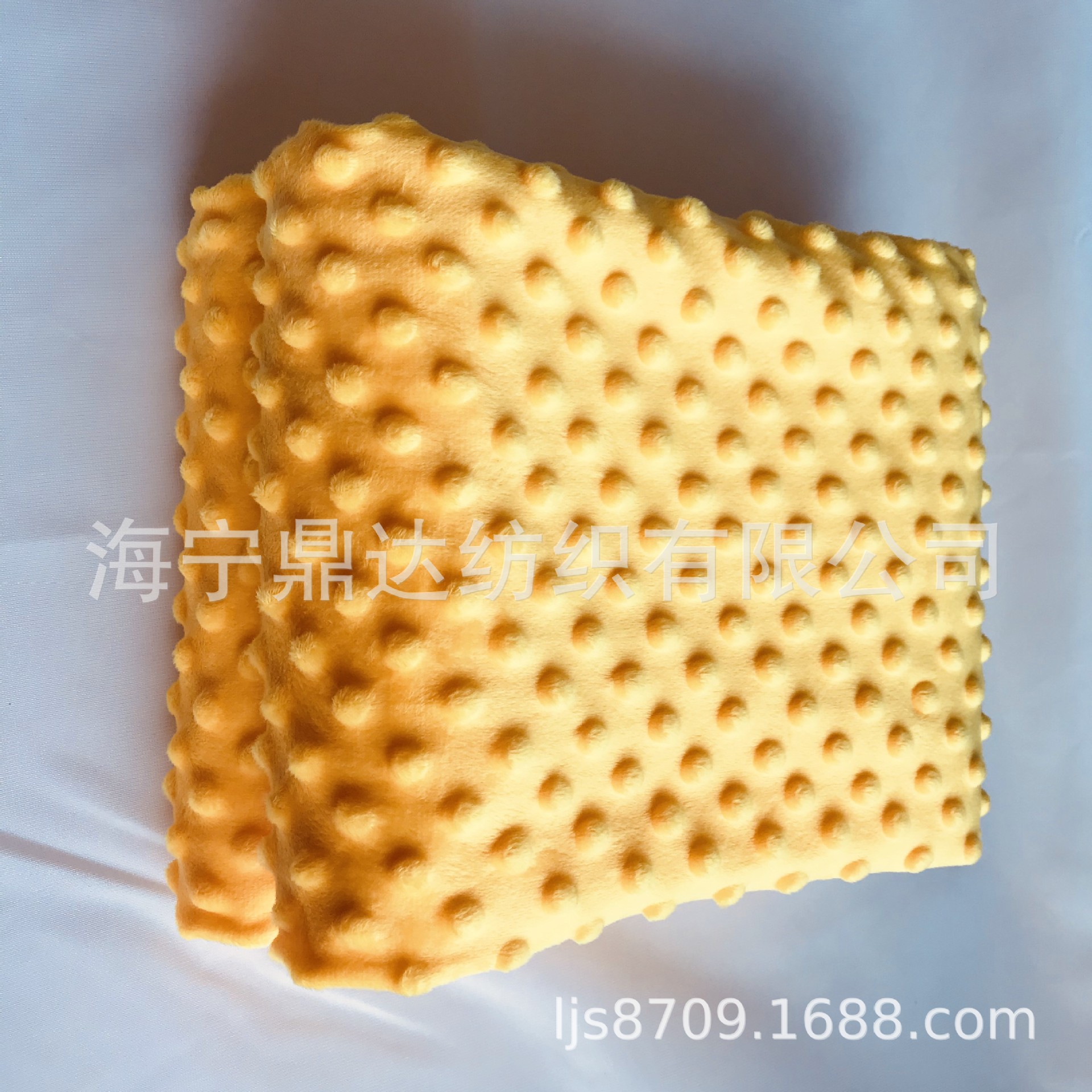 毛绒布压泡超柔压泡泡泡绒点子面料家纺面料豆豆绒压爱心五角