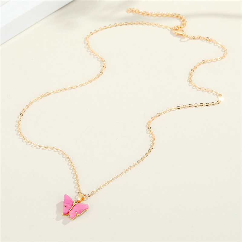 Fashion Butterfly Resin Necklace display picture 4