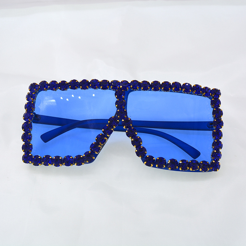 Sunglasses Korean Fashion Tide Diamond Square Sunglasses Anti-ultraviolet Sunglasses Wholesale Nihaojewelry display picture 6