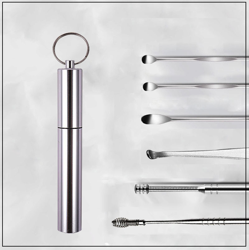 Ear picking, set stainless steel