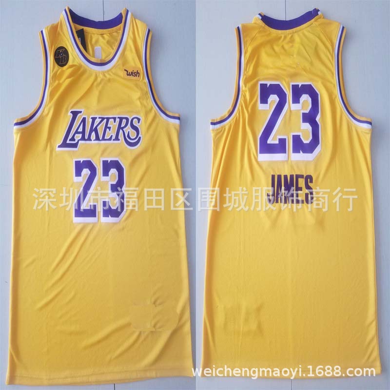 湖人 23 新款黄色圆领 带KB