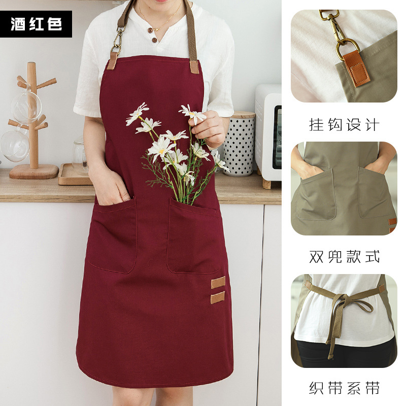 Delantal cocina casera lindo estilo japonés impermeable a prueba de aceite imprimible ropa de trabajo abrigo de moda de estilo coreano de las mujeres para adultos