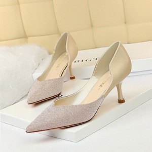 2126-2 han edition fashion footwear diamond glass with light color matching sexy mouth hollow out tines nightclub show t