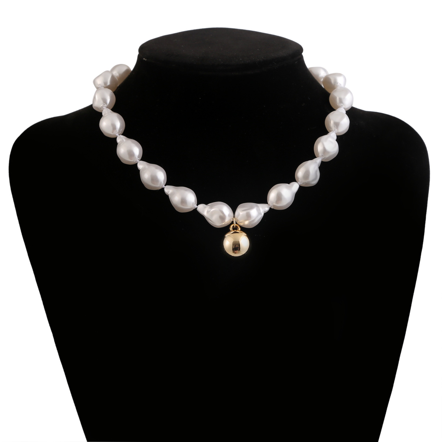 Fashion Jewelry Bride Artificial Pearl Short Paragraph Clavicle Neck Necklace Suit Earrings Temperament Wholesale Nihaojewelry display picture 2