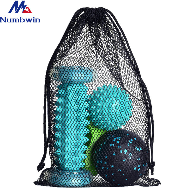 Yoga massage stick massage ball fitness suit packing bag 20x30 drawstring mesh bag storage bag
