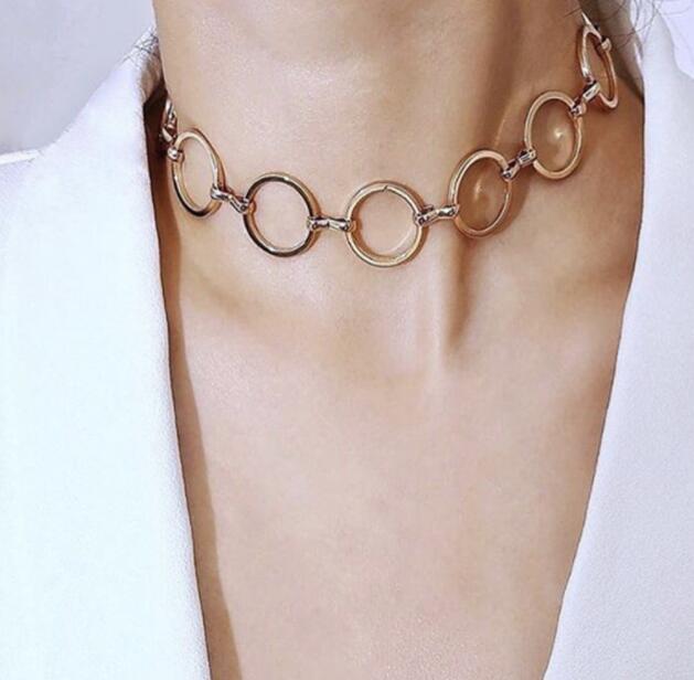 Fashion Jewelry Exaggerated Tide Money Decoration Geometric Circle Clavicle Necklace Wholesale Nihaojewelry display picture 2