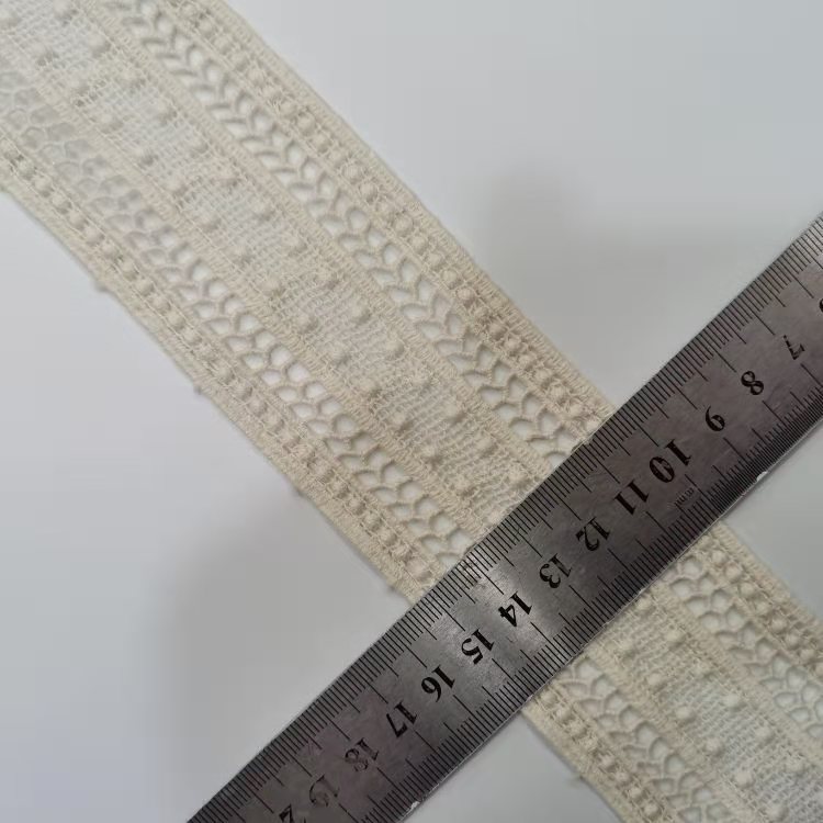 全棉水溶蕾丝花边 高品质花宽5.5cm厂家新品百分百棉服装辅料批发