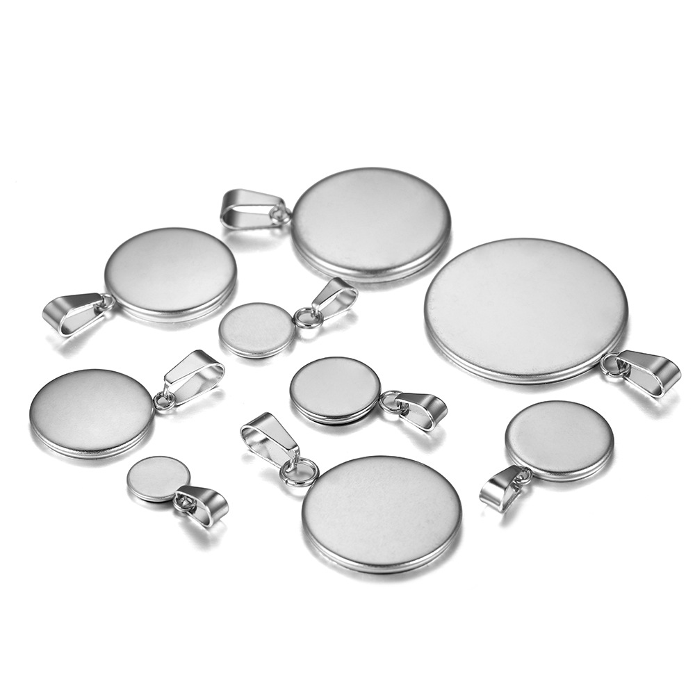 10 PCS/Package 304 Stainless Steel Solid Color Pendant display picture 2