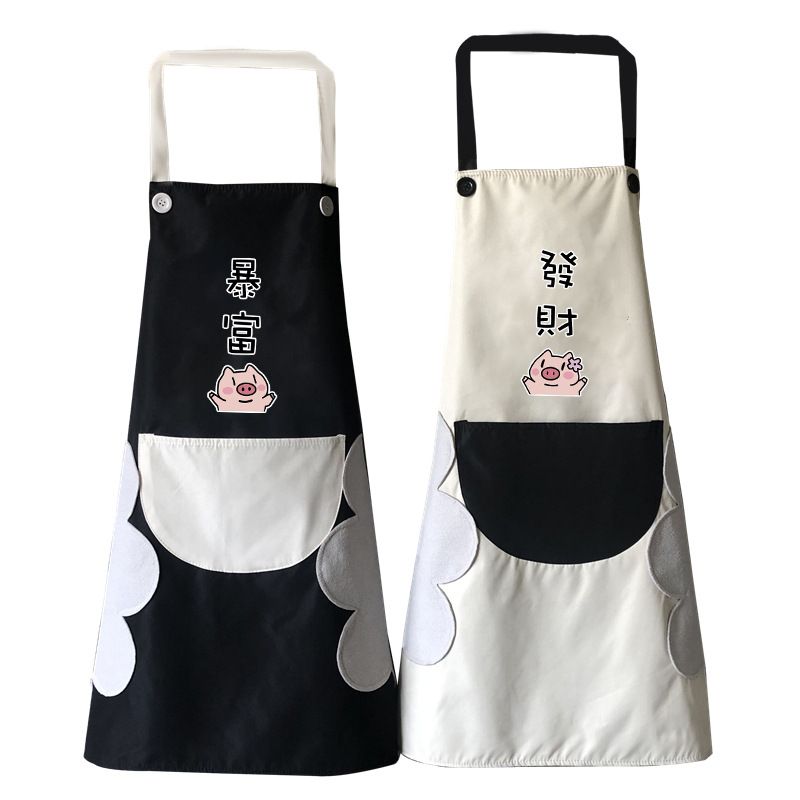 Cocina delantal hogar impermeable y a prueba de aceite falda moda mujer estilo coreano lindo japonés adulto ropa de trabajo hombres imprimible