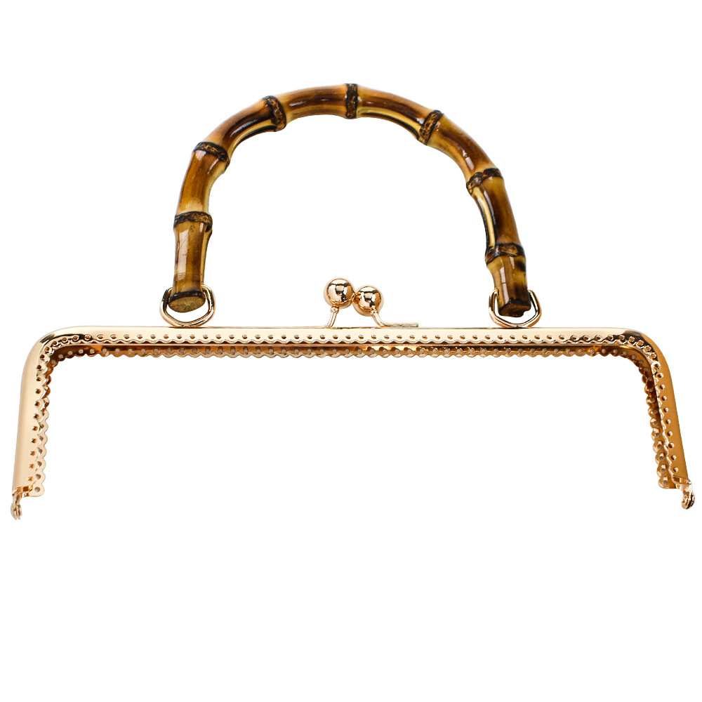 Especial 25cm cuadrado de encaje brillante de bambú marrón brazalete de bambú real brazalete de bambú oro