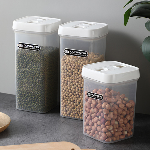 Household food storage jar plastic transparent snack jar kitchen refrigerator storage box with lid food storage jar wholesale