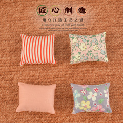 1/12娃娃屋迷你家具微縮道具仿真配件小靠枕椅子靠墊模型拍攝道具