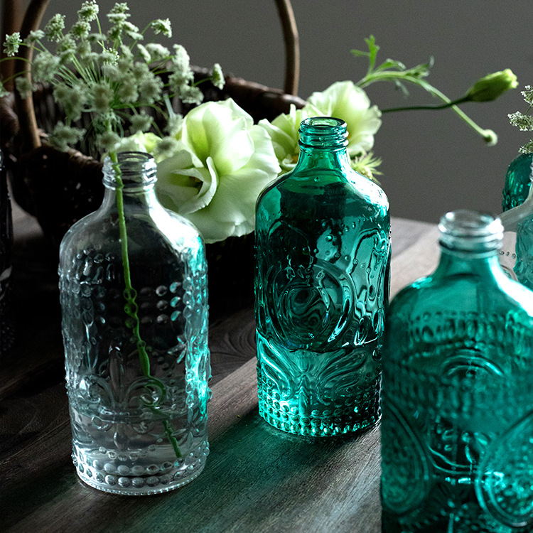 小型玻璃器皿花瓶花器花插小口玻璃瓶收纳瓶韩式日式清新|ru