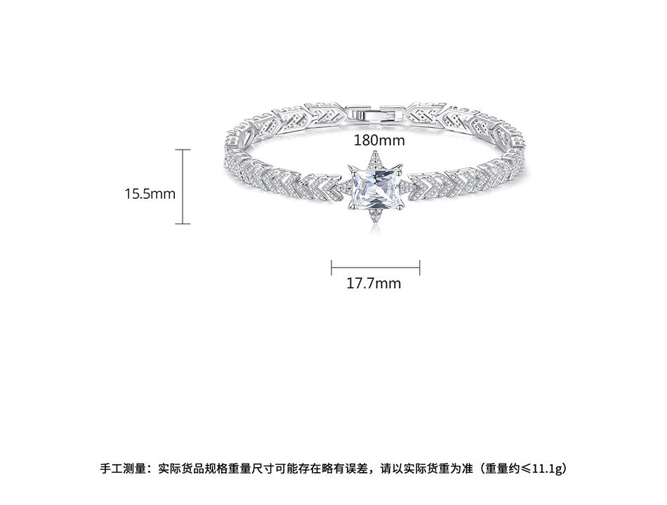 Fashion Copper Inlaid Zircon Gold Plating Bracelet display picture 7