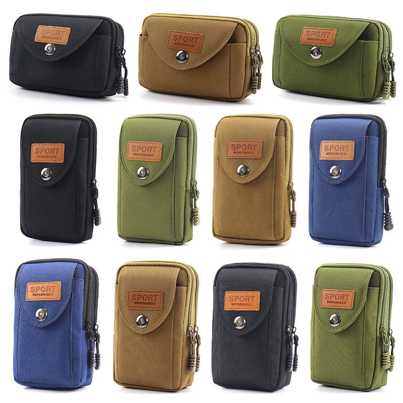 Teléfono móvil bolso de la cintura cinturón de los hombres caja del teléfono móvil impermeable al aire libre deportes cinturón multifuncional teléfono móvil bolsa vertical bolso colgante hombres