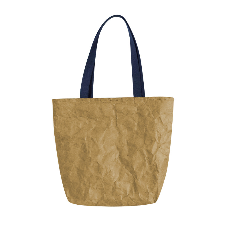 Handheld capacious leather shopping bag