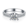 Diamond classic wedding ring, zirconium, ring with stone, accessory, micro incrustation, light luxury style, wholesale