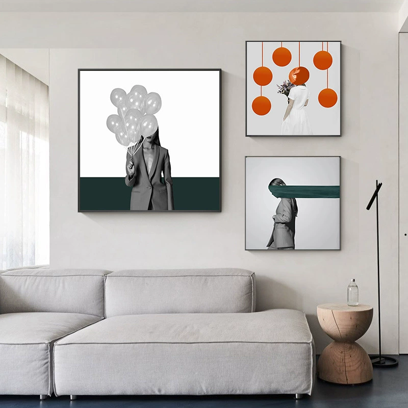 Хендай Simple Living Room декорация картина персональность комбинация диван задний фон настенная картина творческий Nordic ресторан фреска