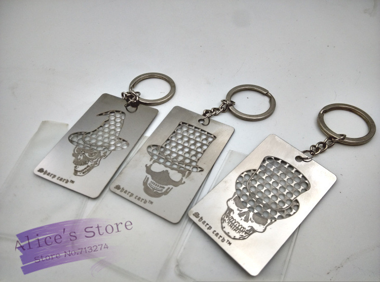 Stainless steel silver pendant key chain...