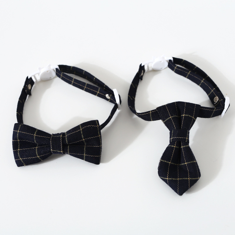 Pet British Style Bow Tie Tie Adjustable Cat Dog Collar Collar Bell Accessories display picture 2