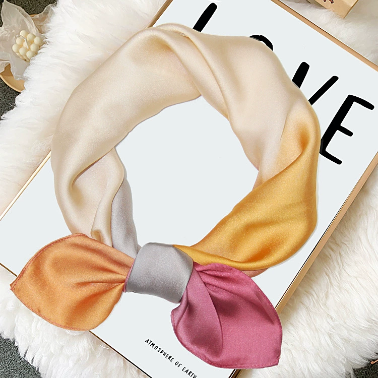 Fashionable summer thin silk scarf, gradient