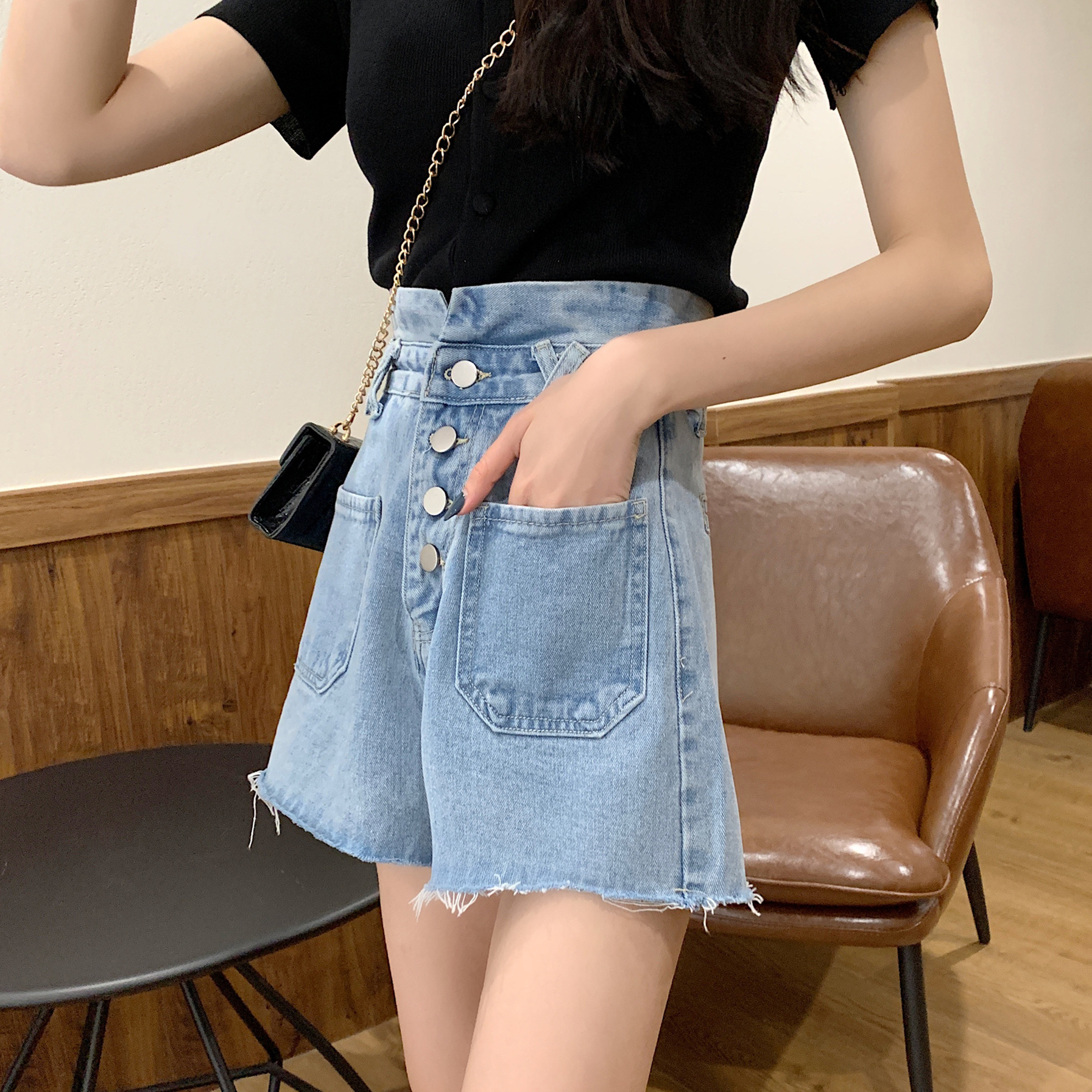 Pantalon léger femme en Denim fil - Ref 3430031 Image 3