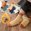 children Socks Autumn and winter thickening Terry Medium hose Cartoon Cotton socks men and women keep warm floor baby Socks wholesale