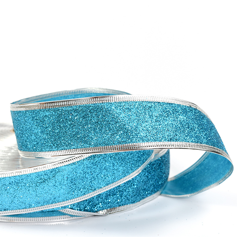 苗苗织带 圣诞节撒粉带 彩色葱粉织带蛋糕彩葱带 节日礼品包装辅料批发详情9