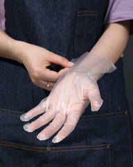 Japan KOMEKI.728. Color box removable catering gloves food grade CPE thickened disposable gloves