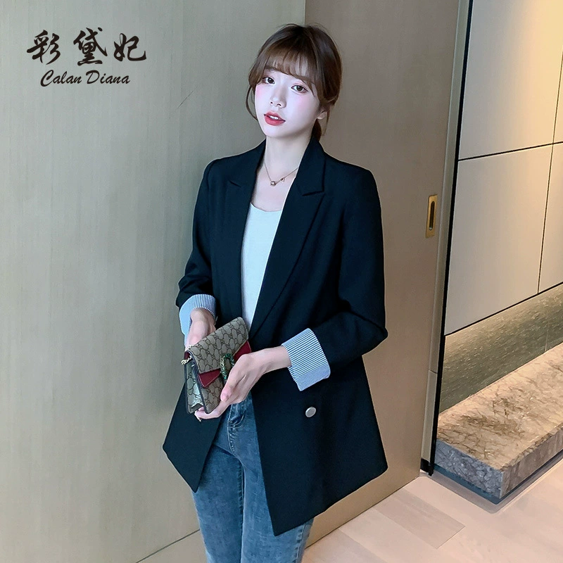 Новый Универсальный пиджак средней длины большого размера в Корейском стиле, весна/лето 2023 года, приталенный Универсальный повседневный костюм большого размера