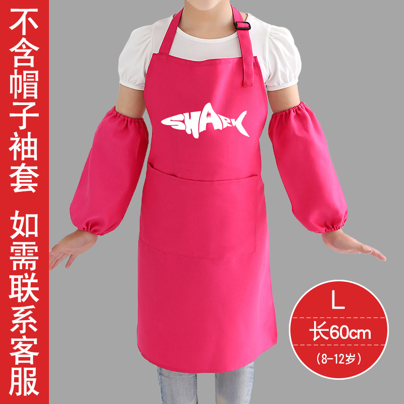 Delantal de pintura de color sólido de moda de estilo coreano anti-incrustante y a prueba de aceite cintura de jardín de infantes ropa de pintura para niños logotipo impreso personalizado