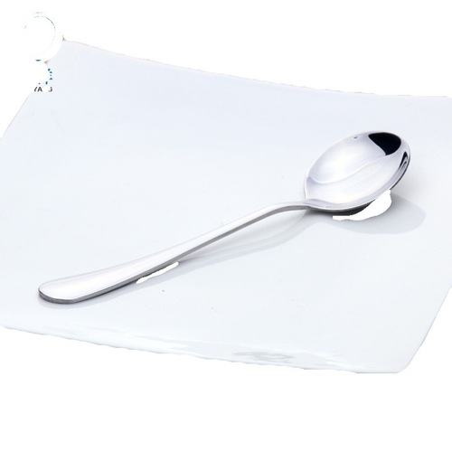 Stainless steel round spoon children's feeding small rice spoon snack shop ice spoon hotel meal spoon set manufacturer wholesale