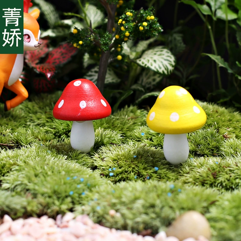 Моделирование дерева гриб мясистое растение в горшке украшения маленькие грибные украшения микро пейзаж зеленое растение Горшечное растение ландшафтный дизайн украшения