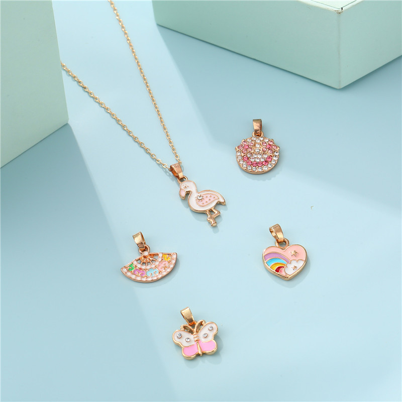 Cute Animal Alloy Enamel Rhinestones Girl's Necklace display picture 2