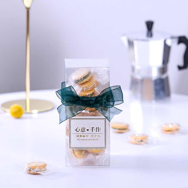 儿里凡50个装/牛轧糖雪花酥包装盒饼干 凤梨酥点心盒 透明塑料烘