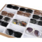 现货批发木质18位眼镜收纳展示盘太阳镜墨镜托盘内纯白色