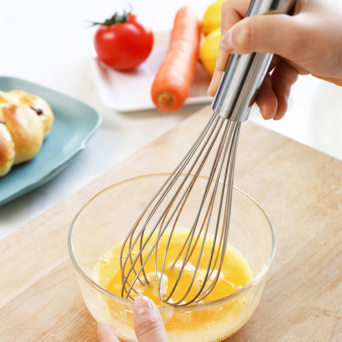 Baking tools egg beater stainless steel thick mixer semi-automatic egg beater manual mini silicone beater