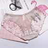 Lace cute shorts, pants, underwear, trousers, with embroidery, flowered